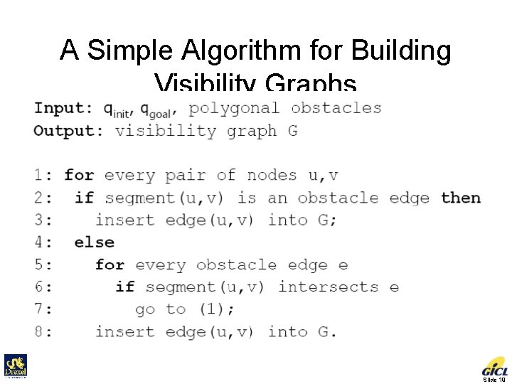 A Simple Algorithm for Building Visibility Graphs Slide 19 