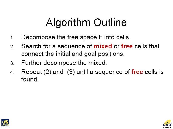 Algorithm Outline Slide 50 