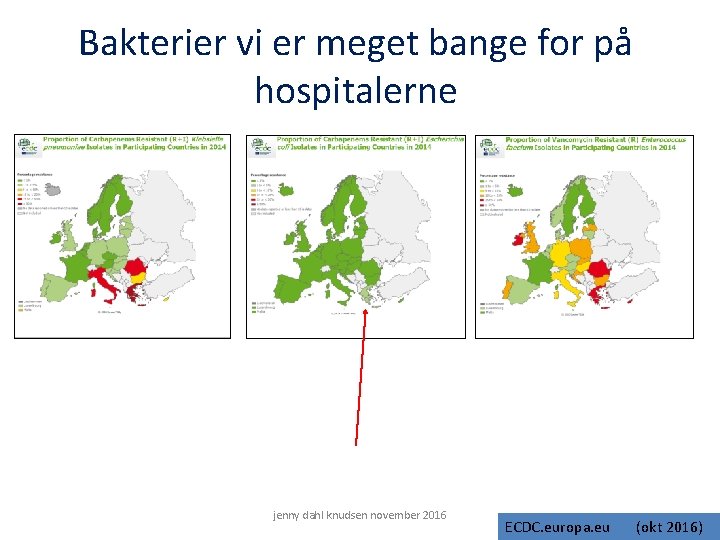 Bakterier vi er meget bange for på hospitalerne jenny dahl knudsen november 2016 ECDC.