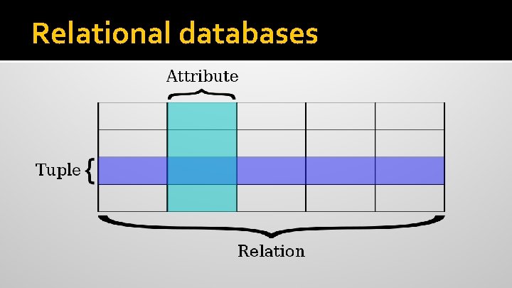Relational databases 