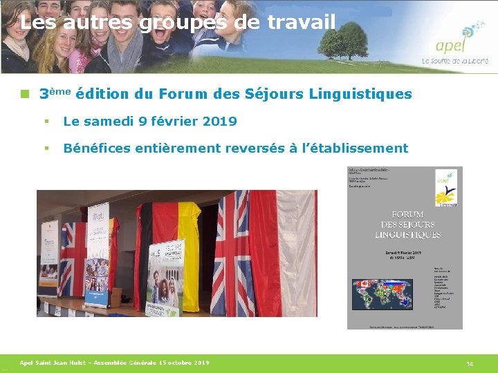 Les autres groupes de travail n 3ème édition du Forum des Séjours Linguistiques §