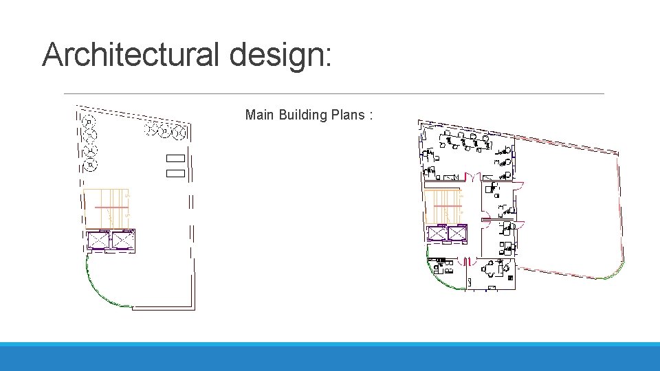 Architectural design: Main Building Plans : 
