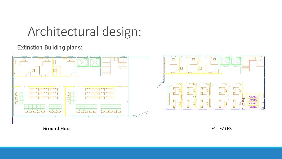 Architectural design: Extinction Building plans: Ground Floor F 1+F 2+F 3 