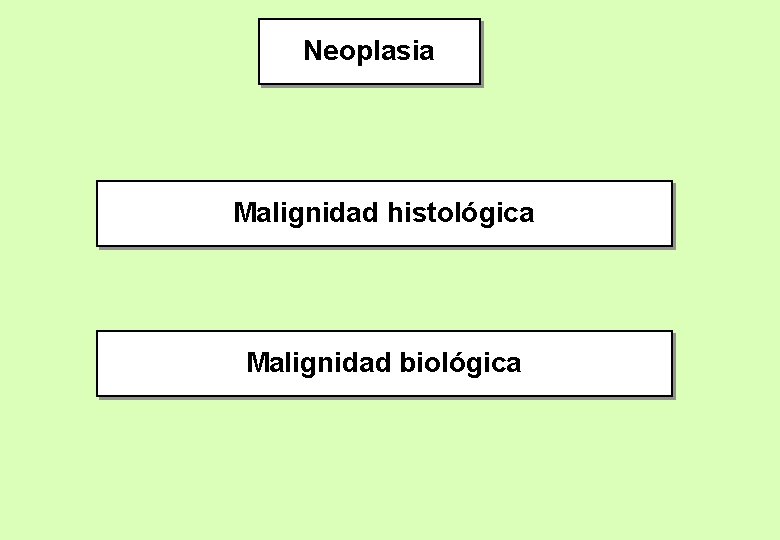 Neoplasia Malignidad histológica Malignidad biológica 