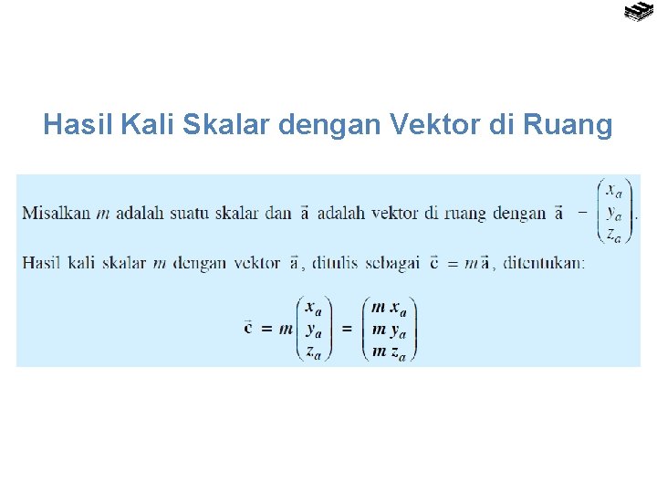 Hasil Kali Skalar dengan Vektor di Ruang 