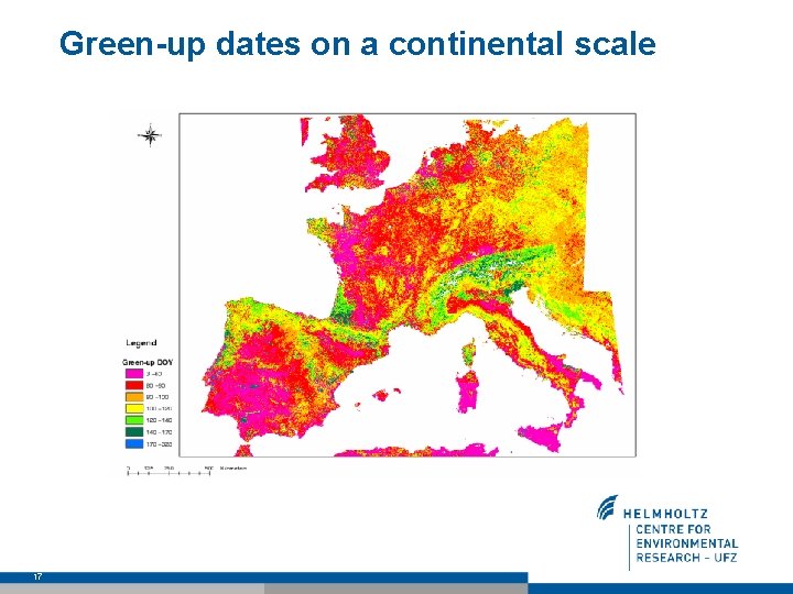 Green-up dates on a continental scale 17 