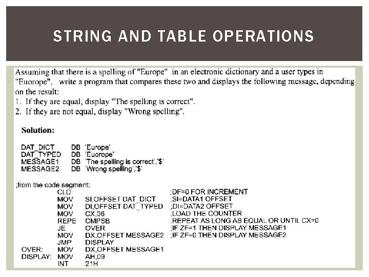 STRING AND TABLE OPERATIONS 56 