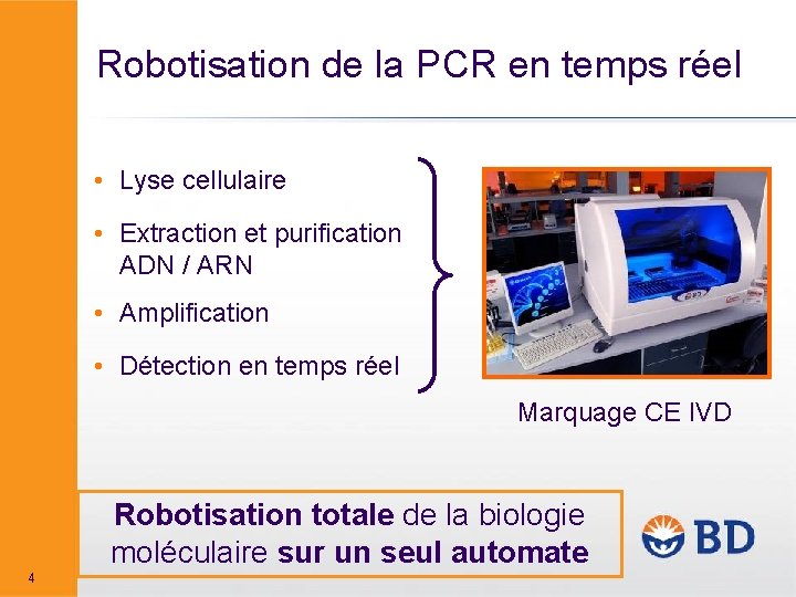 Robotisation de la PCR en temps réel • Lyse cellulaire • Extraction et purification