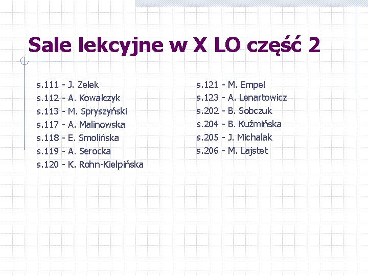 Sale lekcyjne w X LO część 2 s. 111 - J. Zelek s. 112