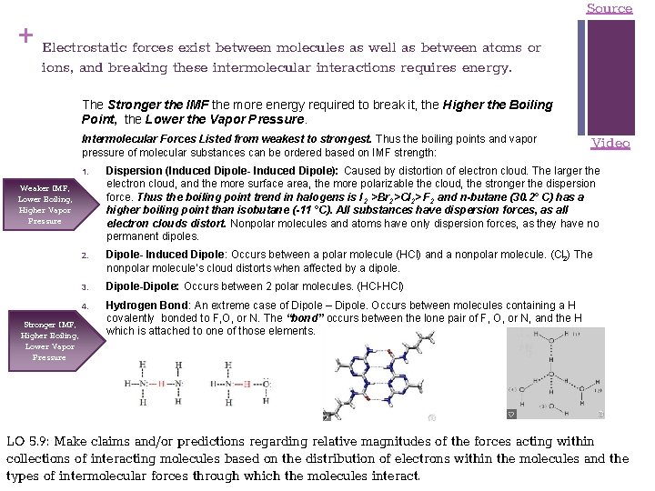 + Electrostatic forces exist between molecules as well as between atoms or Source ions,