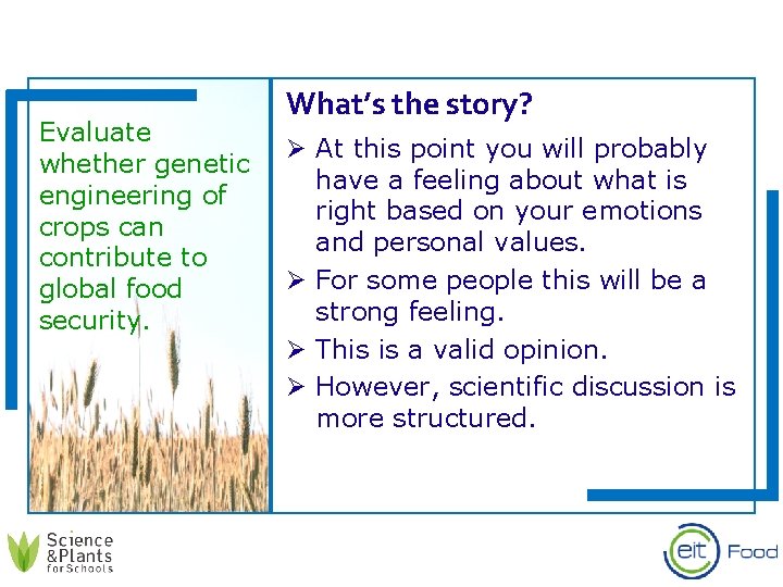 Evaluate whether genetic engineering of crops can contribute to global food security. What’s the