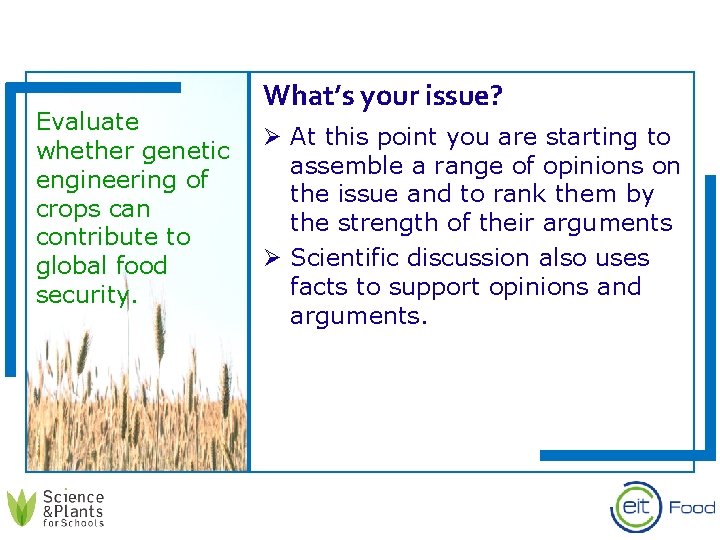 Evaluate whether genetic engineering of crops can contribute to global food security. What’s your