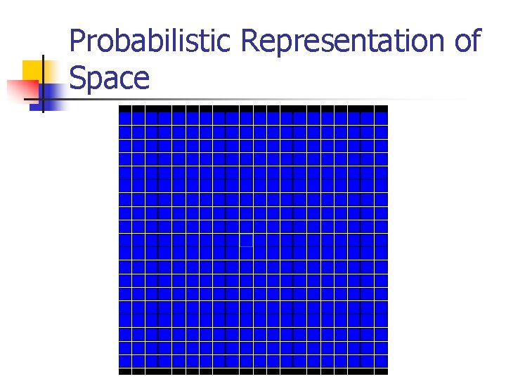 Probabilistic Representation of Space 
