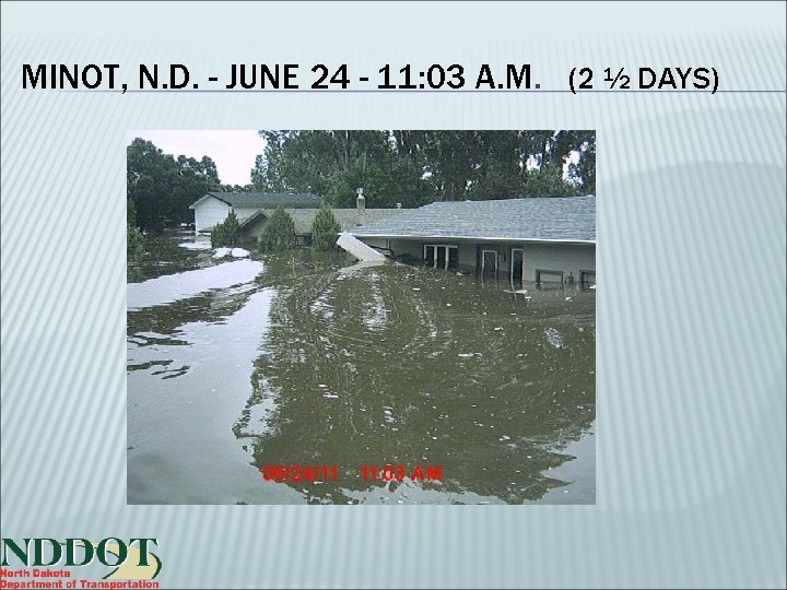 MINOT, N. D. - JUNE 24 - 11: 03 A. M. (2 ½ DAYS)