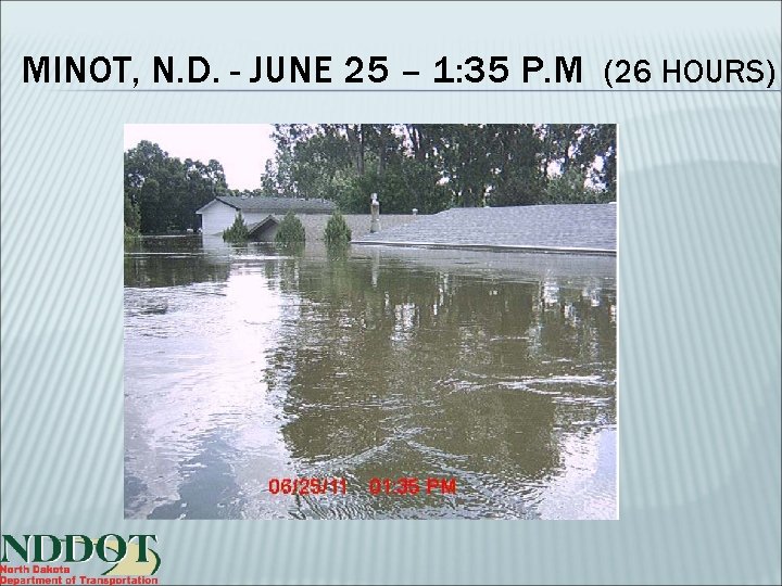 MINOT, N. D. - JUNE 25 – 1: 35 P. M (26 HOURS) 