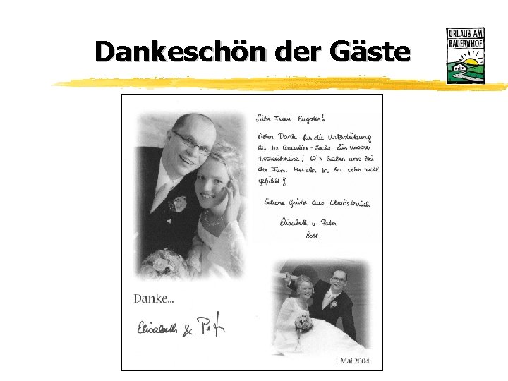 Dankeschön der Gäste 