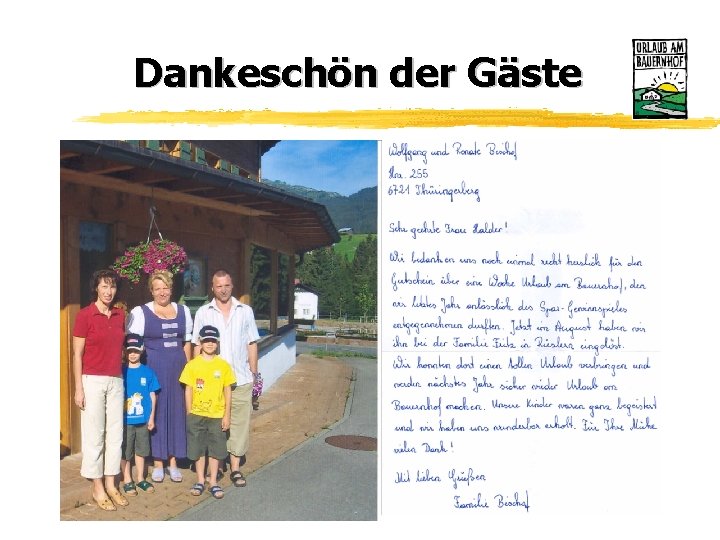 Dankeschön der Gäste 