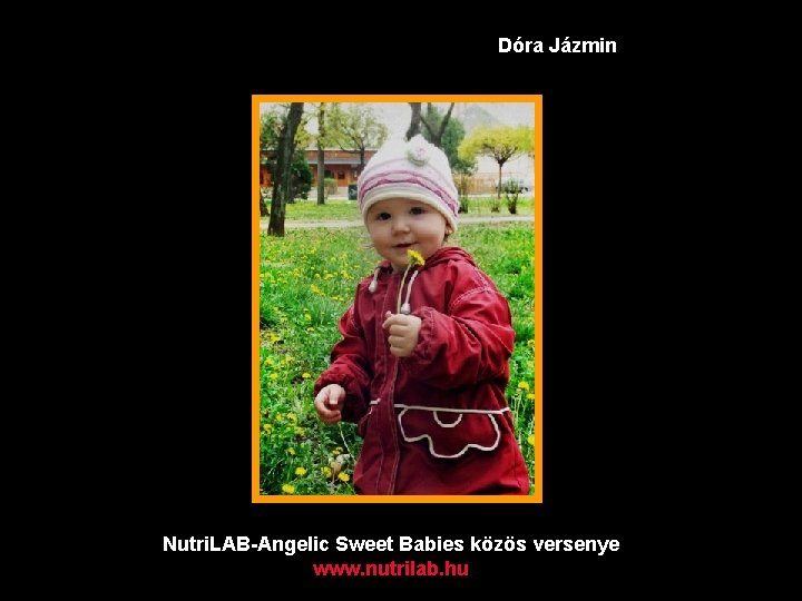 Dóra Jázmin Nutri. LAB-Angelic Sweet Babies közös versenye www. nutrilab. hu 