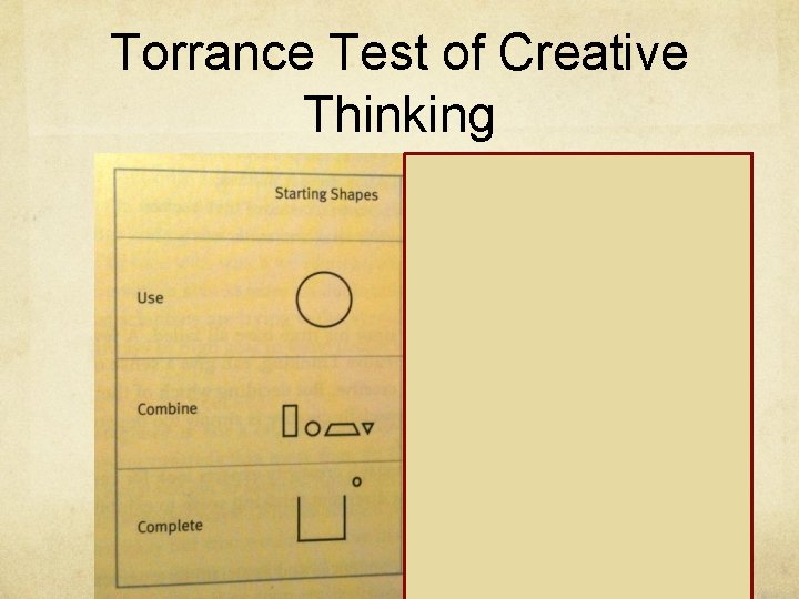 Torrance Test of Creative Thinking 