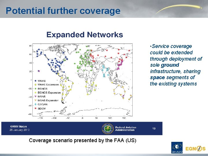 Potential further coverage • Service coverage could be extended through deployment of sole ground