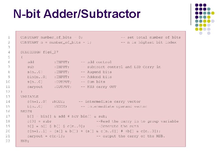 N-bit Adder/Subtractor 