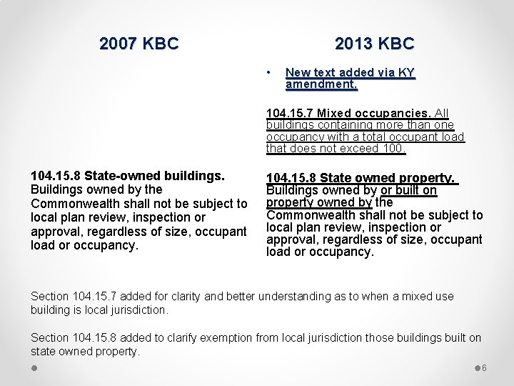 2007 KBC 2013 KBC • New text added via KY amendment. 104. 15. 7