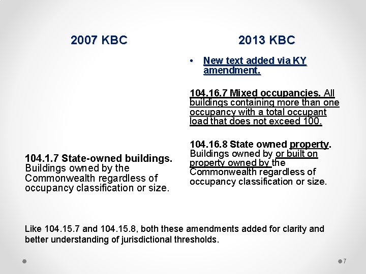 2007 KBC 2013 KBC • New text added via KY amendment. 104. 16. 7