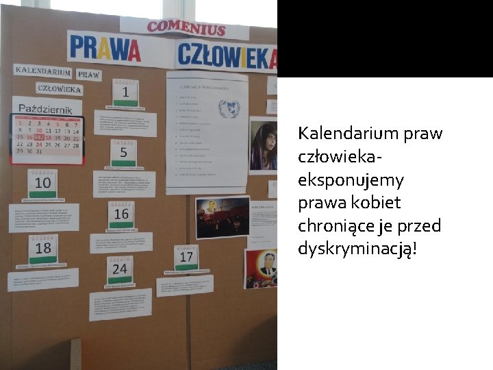  Kalendarium praw człowieka- eksponujemy prawa kobiet chroniące je przed dyskryminacją! 