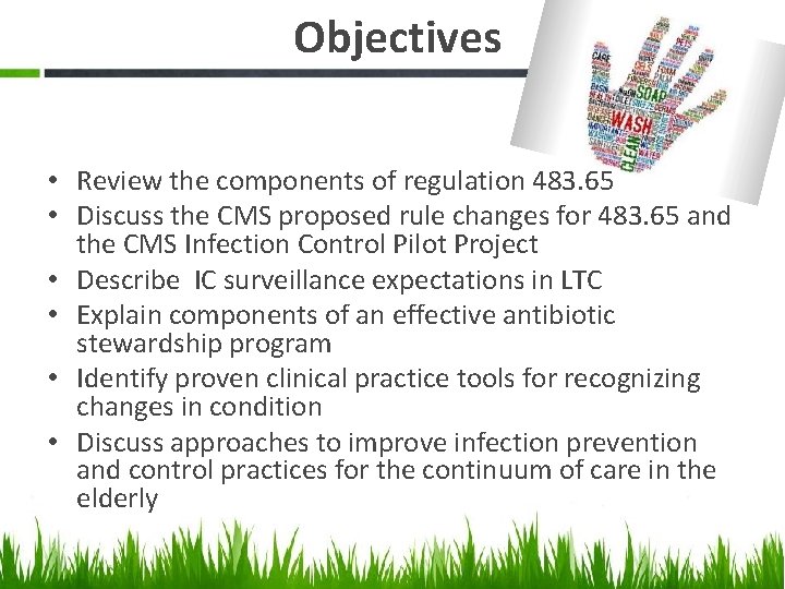 Objectives • Review the components of regulation 483. 65 • Discuss the CMS proposed