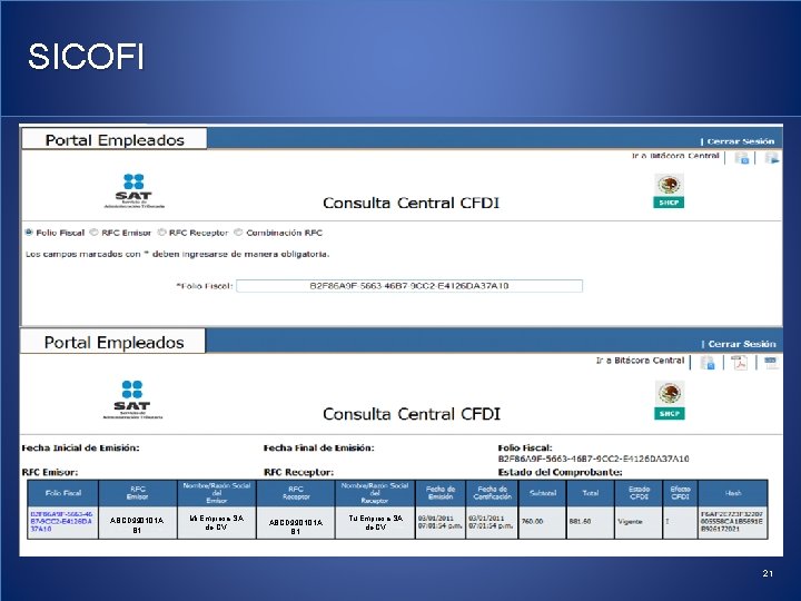 SICOFI ABCD 990101 A B 1 Mi Empresa SA de CV ABCD 990101 A