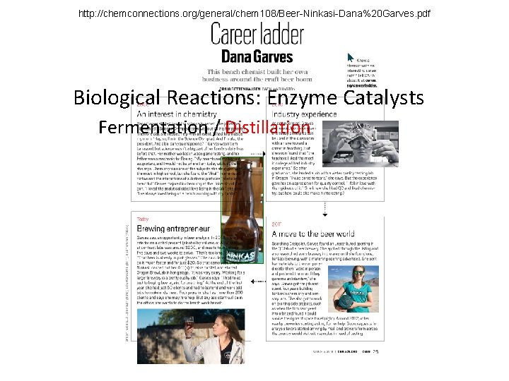 http: //chemconnections. org/general/chem 108/Beer-Ninkasi-Dana%20 Garves. pdf Biological Reactions: Enzyme Catalysts Fermentation / Distillation 