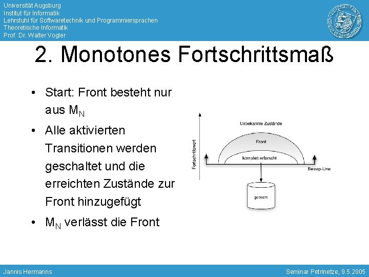 Universität Augsburg Institut für Informatik Lehrstuhl für Softwaretechnik und Programmiersprachen Theoretische Informatik Prof. Dr.