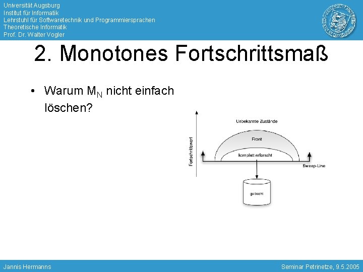 Universität Augsburg Institut für Informatik Lehrstuhl für Softwaretechnik und Programmiersprachen Theoretische Informatik Prof. Dr.