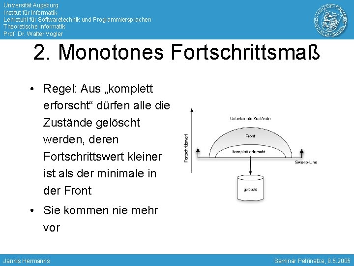 Universität Augsburg Institut für Informatik Lehrstuhl für Softwaretechnik und Programmiersprachen Theoretische Informatik Prof. Dr.