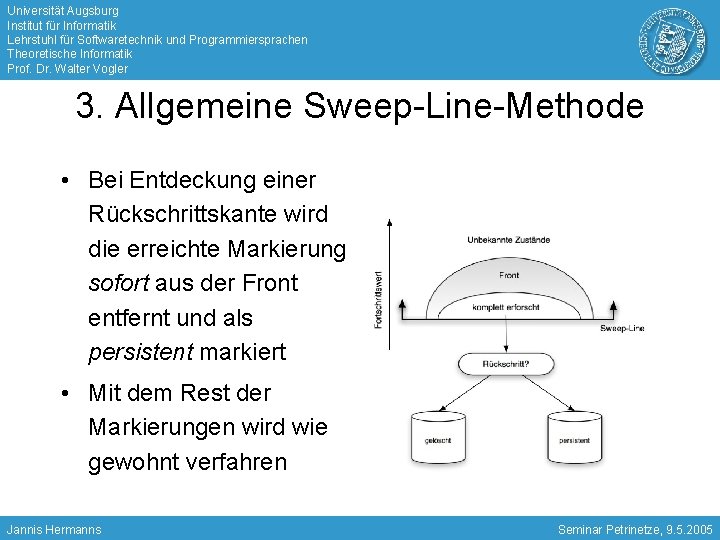 Universität Augsburg Institut für Informatik Lehrstuhl für Softwaretechnik und Programmiersprachen Theoretische Informatik Prof. Dr.