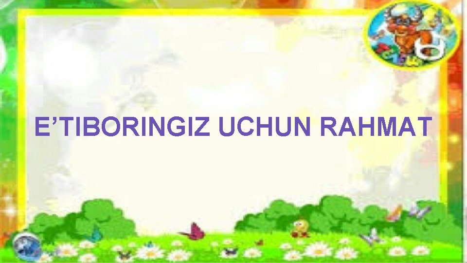 E’TIBORINGIZ UCHUN RAHMAT 