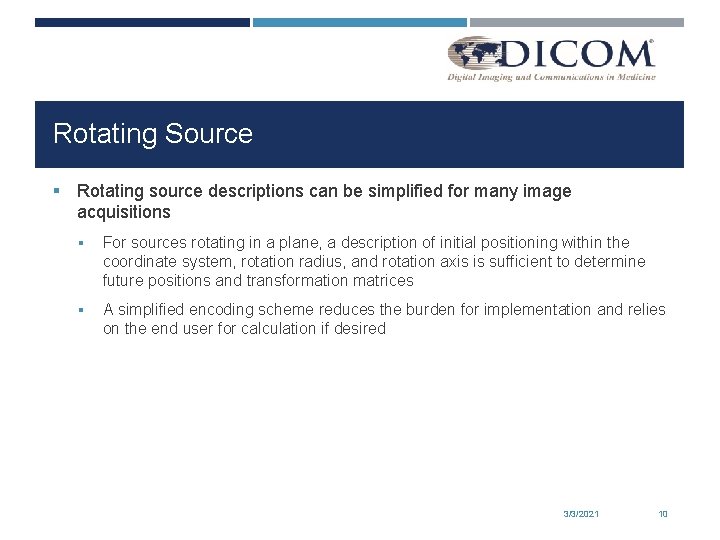 Rotating Source § Rotating source descriptions can be simplified for many image acquisitions §