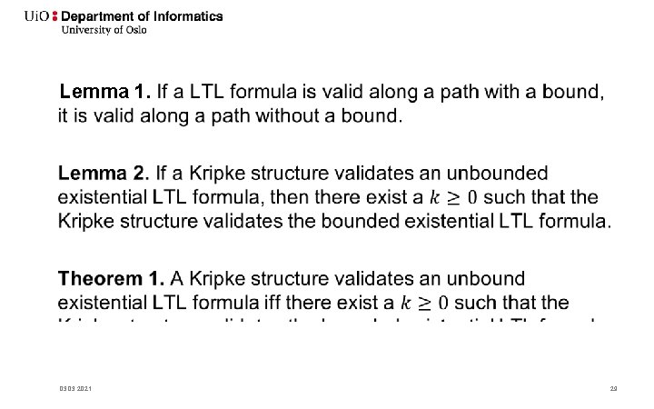  • Lemma 1. 03. 2021 29 