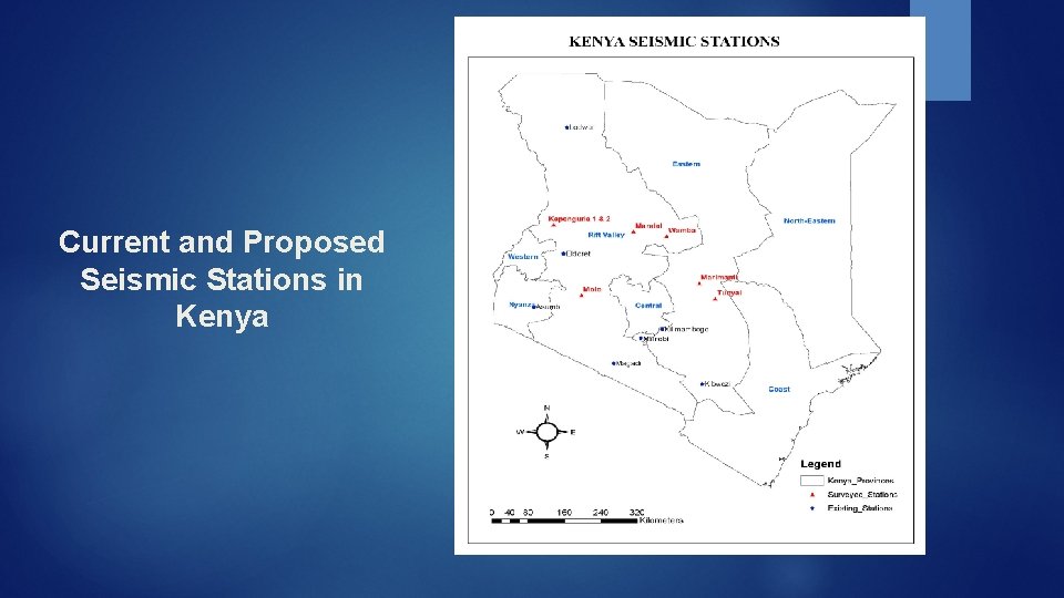 Current and Proposed Seismic Stations in Kenya 