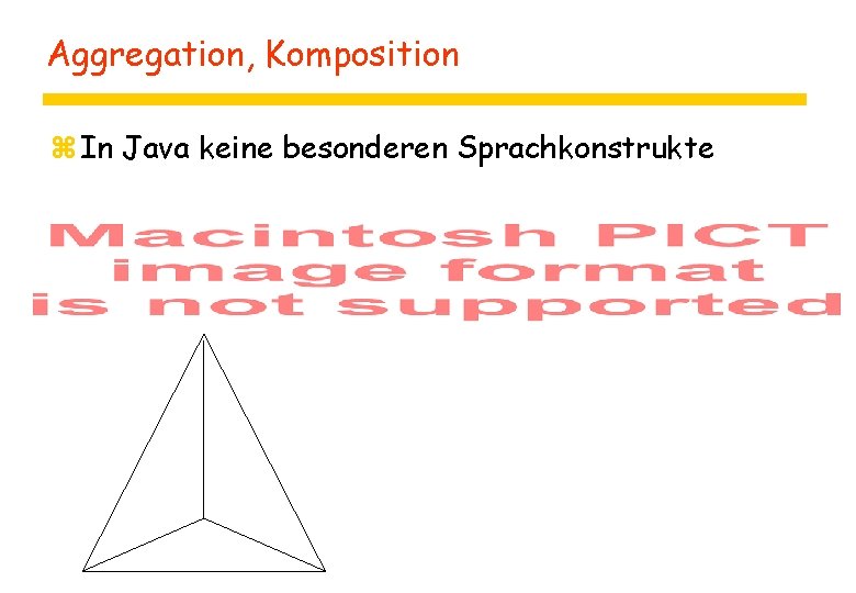 Aggregation, Komposition z In Java keine besonderen Sprachkonstrukte 