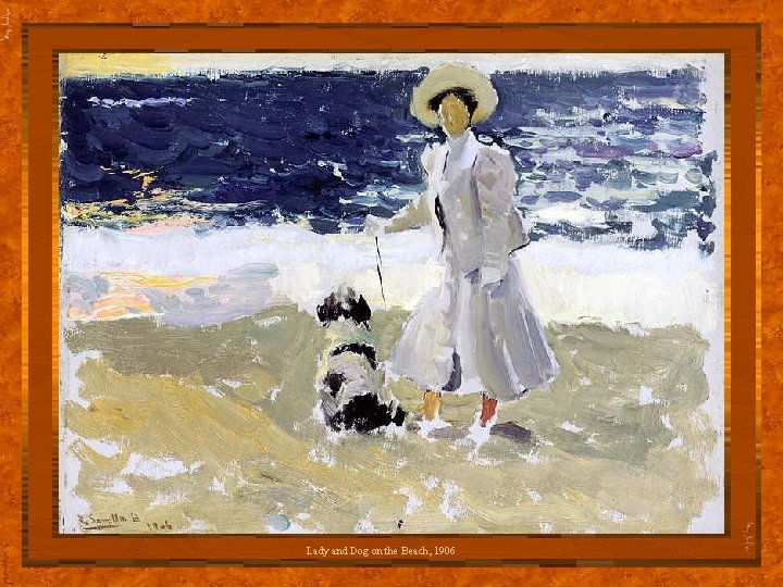 Lady and Dog on the Beach, 1906 