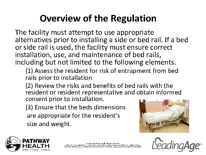 Overview of the Regulation The facility must attempt to use appropriate alternatives prior to