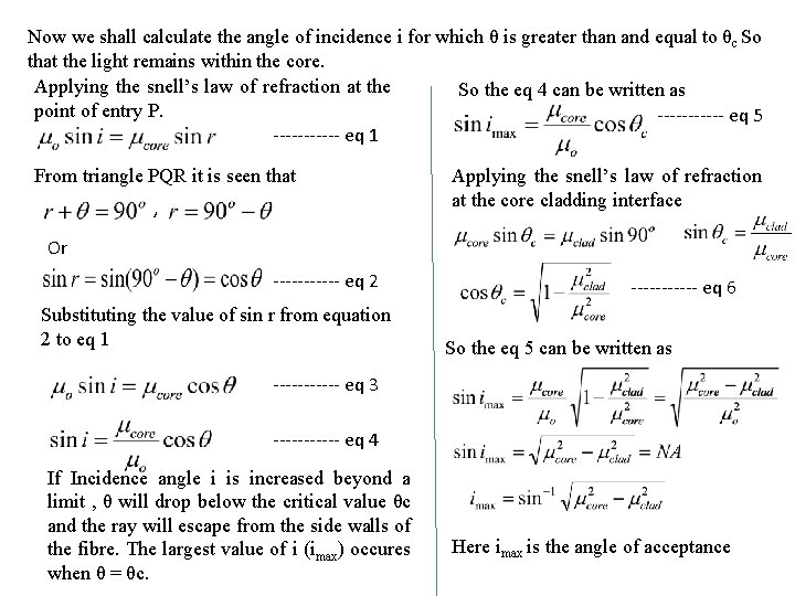 Now we shall calculate the angle of incidence i for which θ is greater
