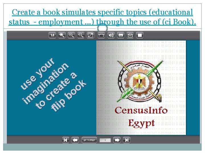 Create a book simulates specific topics (educational status - employment. . . ) through