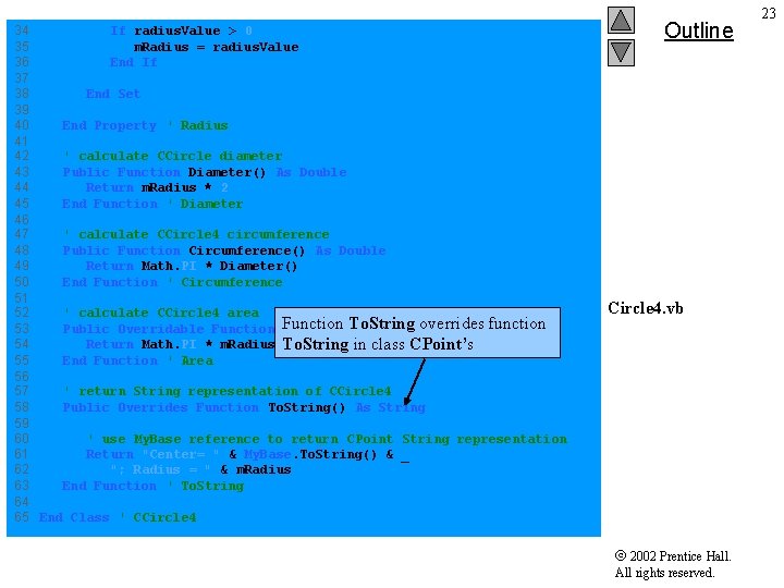 34 If radius. Value > 0 35 m. Radius = radius. Value 36 End