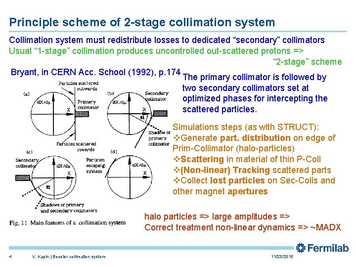 Principle scheme of 2 -stage collimation system Collimation system must redistribute losses to dedicated