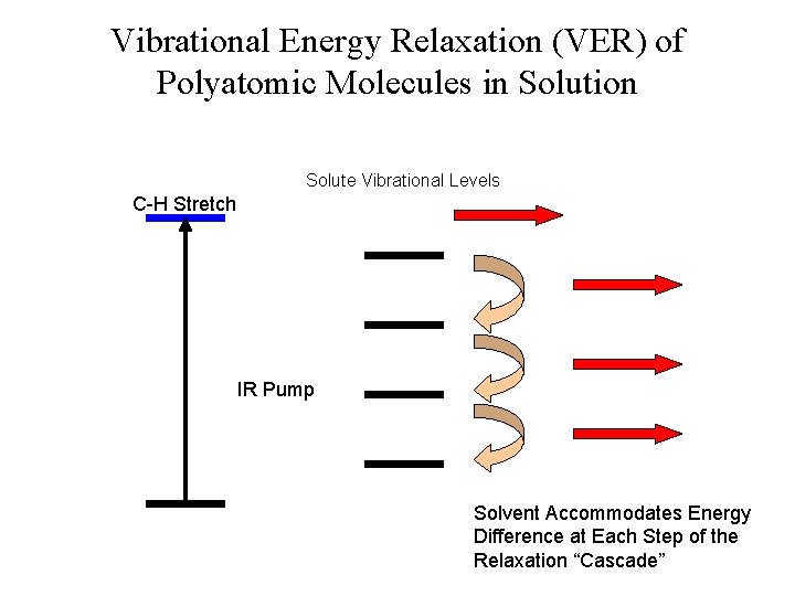 Vibrational Energy Relaxation (VER) of Polyatomic Molecules in Solution Solute Vibrational Levels C-H Stretch