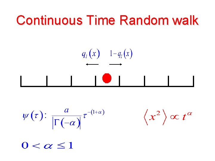 Continuous Time Random walk 