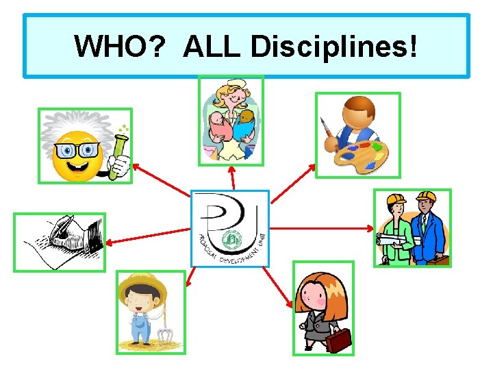 WHO? ALL Disciplines! 