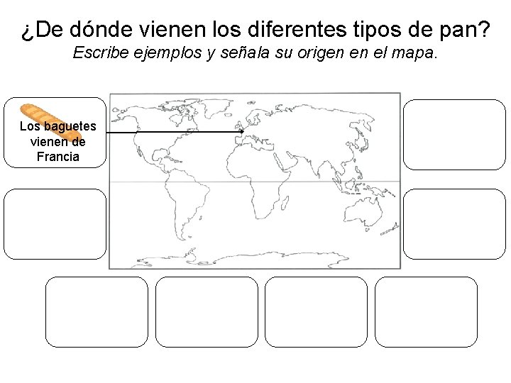 ¿De dónde vienen los diferentes tipos de pan? Escribe ejemplos y señala su origen